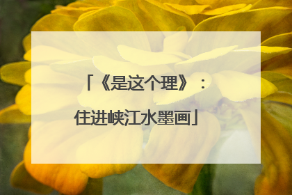 《是这个理》：住进峡江水墨画