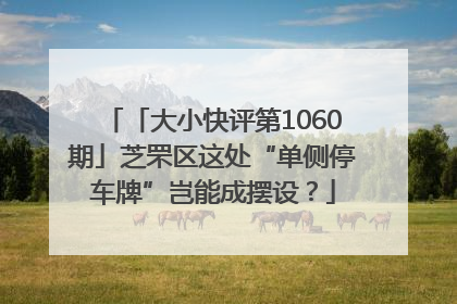 「大小快评第1060期」芝罘区这处“单侧停车牌”岂能成摆设？