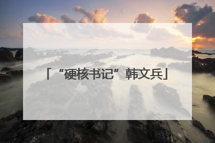 “硬核书记”韩文兵