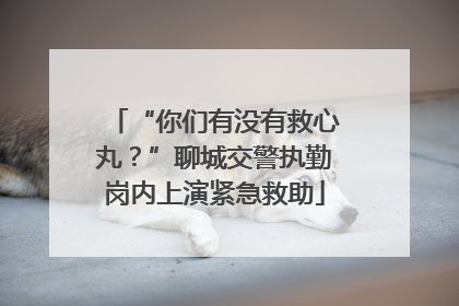 “你们有没有救心丸？”聊城交警执勤岗内上演紧急救助