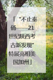 “不止秦俑——21世纪陕西考古新发现”特展亮相美国加州