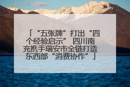 “五张牌”打出“四个经验启示” 四川南充携手瑞安市全链打造东西部“消费协作”