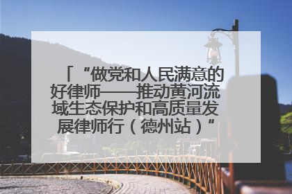 “做党和人民满意的好律师——推动黄河流域生态保护和高质量发展律师行（德州站）”活动成功举办