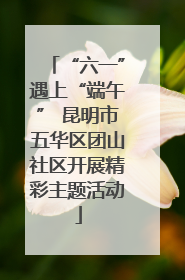 “六一”遇上“端午” 昆明市五华区团山社区开展精彩主题活动