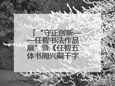 “守正创新——任智书法作品展”暨《任智五体书周兴嗣千字文七种》图书发行仪式在京举