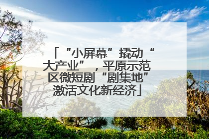 “小屏幕”撬动“大产业”，平原示范区微短剧“剧集地”激活文化新经济