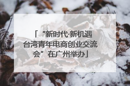 “新时代·新机遇 台湾青年电商创业交流会”在广州举办