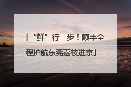 “鲜”行一步！顺丰全程护航东莞荔枝进京