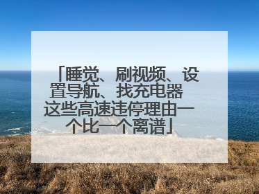 睡觉、刷视频、设置导航、找充电器 这些高速违停理由一个比一个离谱