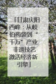 甘肃庆阳西峰：从岐伯药袋到“千万”产业 非遗技艺激活经济新引擎