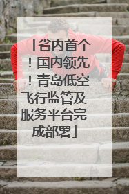 省内首个！国内领先！青岛低空飞行监管及服务平台完成部署