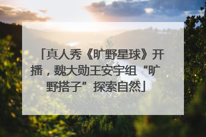 真人秀《旷野星球》开播，魏大勋王安宇组“旷野搭子”探索自然