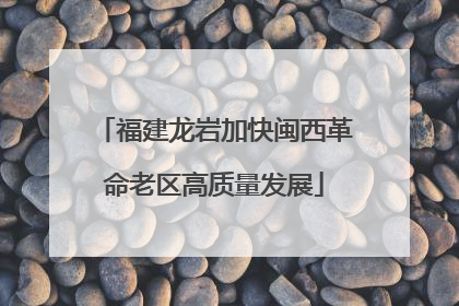 福建龙岩加快闽西革命老区高质量发展