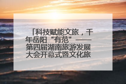 科技赋能文旅，千年岳阳“有范”——第四届湖南旅游发展大会开幕式暨文化旅游推介会侧记