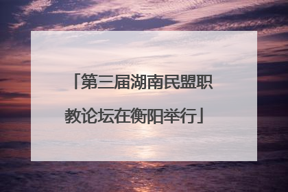 第三届湖南民盟职教论坛在衡阳举行