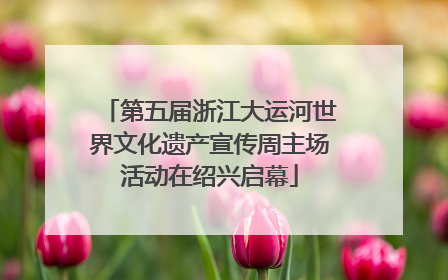 第五届浙江大运河世界文化遗产宣传周主场活动在绍兴启幕