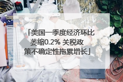 美国一季度经济环比萎缩0.2% 关税政策不确定性拖累增长