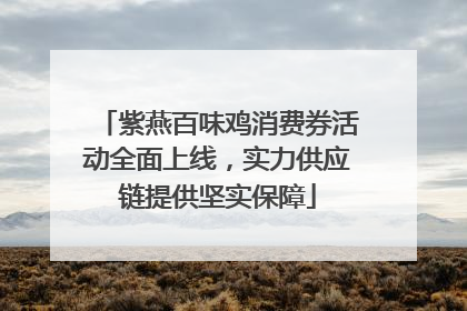 紫燕百味鸡消费券活动全面上线，实力供应链提供坚实保障