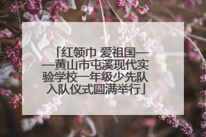 红领巾 爱祖国——黄山市屯溪现代实验学校一年级少先队入队仪式圆满举行