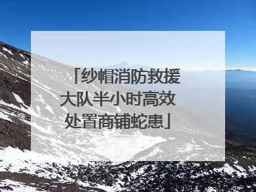 纱帽消防救援大队半小时高效处置商铺蛇患