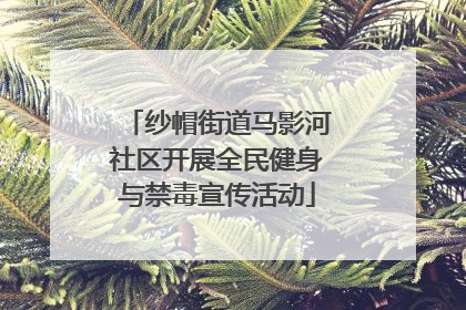 纱帽街道马影河社区开展全民健身与禁毒宣传活动