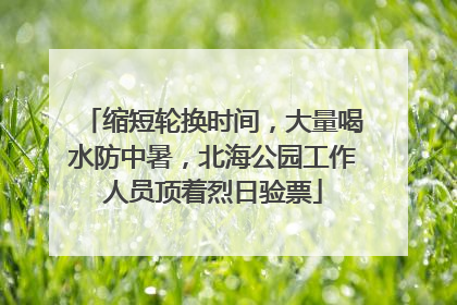 缩短轮换时间，大量喝水防中暑，北海公园工作人员顶着烈日验票