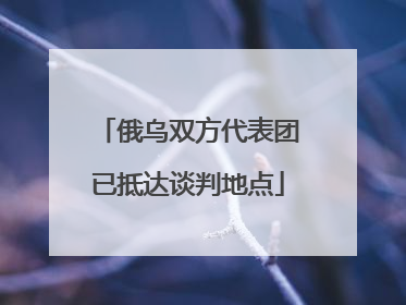 俄乌双方代表团已抵达谈判地点