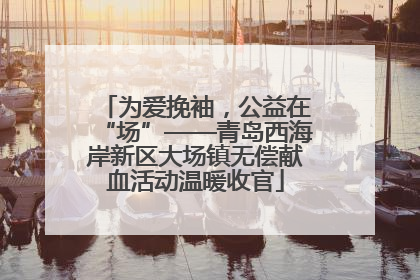 为爱挽袖，公益在“场”——青岛西海岸新区大场镇无偿献血活动温暖收官