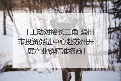 主动对接长三角 滨州市投资促进中心赴苏州开展产业链精准招商