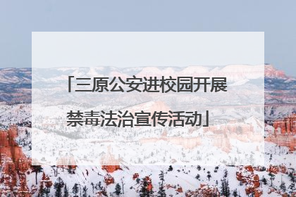 三原公安进校园开展禁毒法治宣传活动