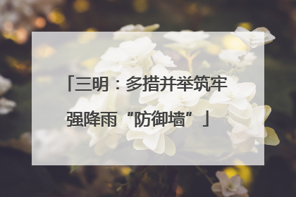 三明：多措并举筑牢强降雨“防御墙”