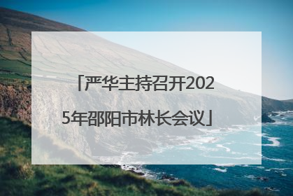 严华主持召开2025年邵阳市林长会议