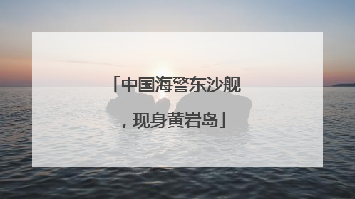 中国海警东沙舰，现身黄岩岛