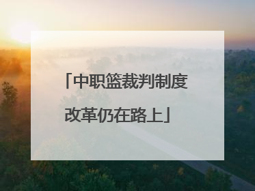 中职篮裁判制度改革仍在路上
