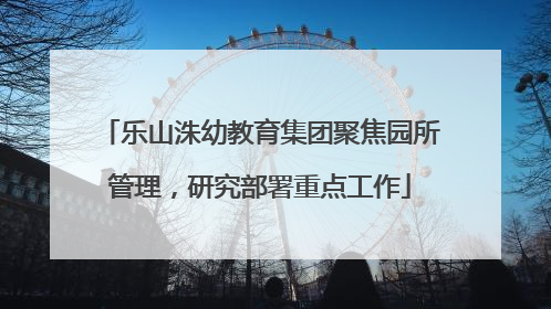 乐山洙幼教育集团聚焦园所管理，研究部署重点工作