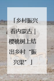 乡村振兴看内蒙古｜樱桃树上结出乡村“振兴果”
