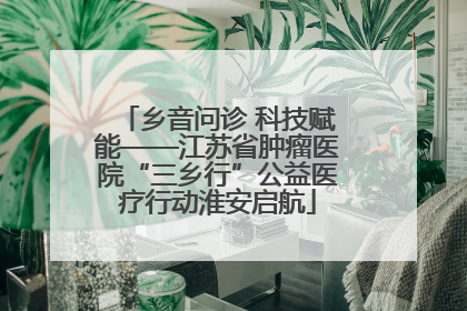 乡音问诊 科技赋能——江苏省肿瘤医院“三乡行”公益医疗行动淮安启航
