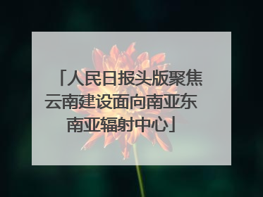 人民日报头版聚焦云南建设面向南亚东南亚辐射中心