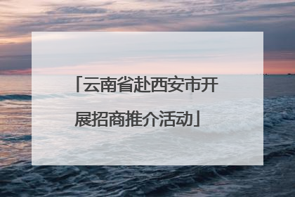 云南省赴西安市开展招商推介活动