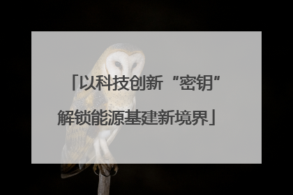 以科技创新“密钥”解锁能源基建新境界