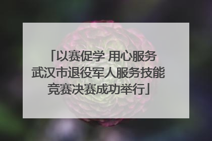 以赛促学 用心服务 武汉市退役军人服务技能竞赛决赛成功举行