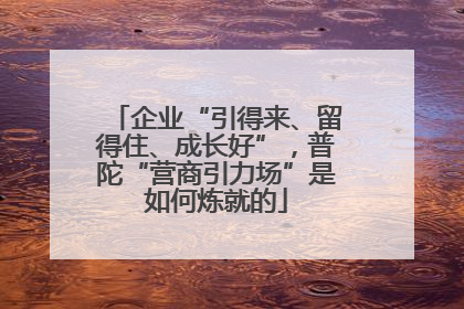 企业“引得来、留得住、成长好”，普陀“营商引力场”是如何炼就的