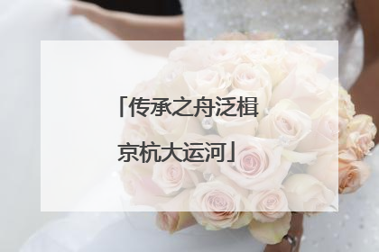 传承之舟泛楫京杭大运河