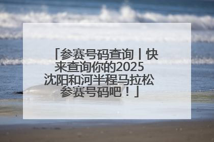 参赛号码查询丨快来查询你的2025沈阳和河半程马拉松参赛号码吧！