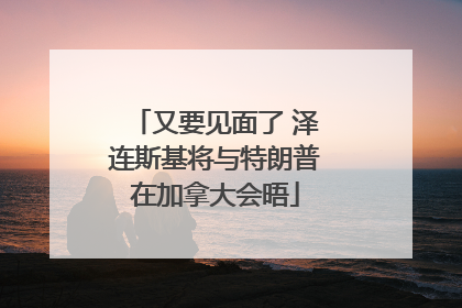 又要见面了 泽连斯基将与特朗普在加拿大会晤