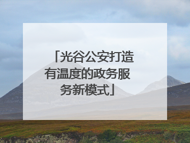 光谷公安打造有温度的政务服务新模式
