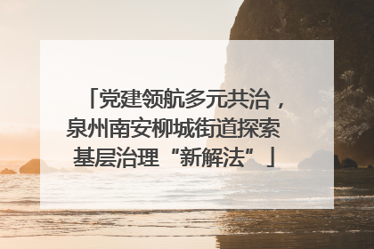 党建领航多元共治，泉州南安柳城街道探索基层治理“新解法”
