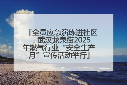 全员应急演练进社区，武汉龙泉街2025年燃气行业“安全生产月”宣传活动举行