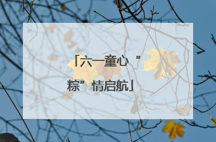 六一童心“粽”情启航