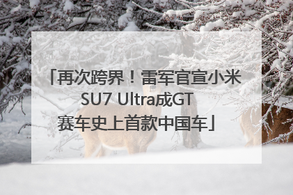 再次跨界!雷军官宣小米SU7 Ultra成GT赛车史上首款中国车